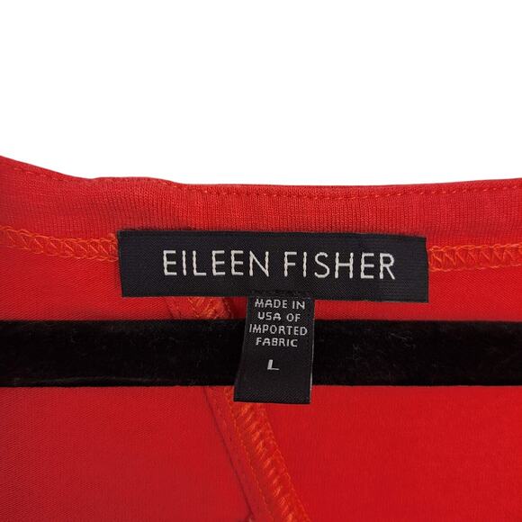Eileen Fisher Sleeveless Shift Dress with Back Cut Out Red Women's Size L Large - Picture 4 of 4